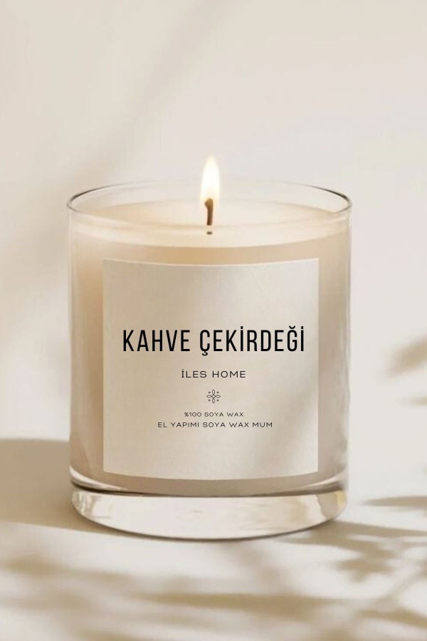 Kahve Çekirdeği Soya Bardak Mum 350 Gr