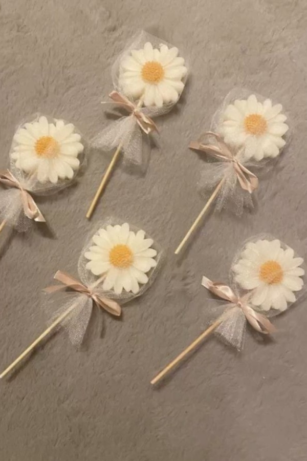 Nikah Şekeri, Doğum, Sünnet, Düğün Nişan Söz, Kına, Doğum Günü 10 Adet Papatya Mum